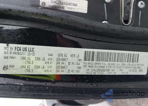 2016 Jeep Compass Sport from USA, damaged, VIN 1C4NJDBBXGD627008